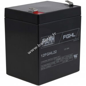 FIAMM Batterie au plomb 12FGHL22 12V 5,0Ah