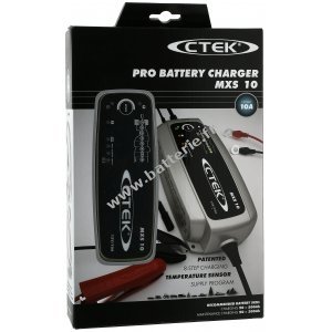 CTEK MXS 10 Chargeur de batterie, entirement automatique, par exemple pour voiture, caravane, bateau 12V 10A EU