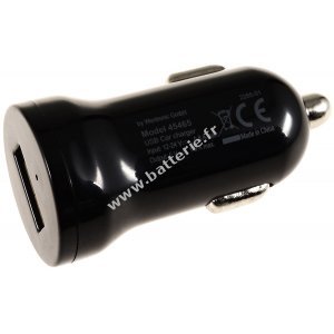 Chargeur de voyage pour voiture 12-24V  1x USB 1000mA Noir