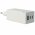 Chargeur PPS  3 ports USB-C Power Delivery avec 2x USB-C, 1x USB-A / Adapt er 65W GaN Blanc
