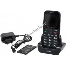 Primo by DORO 366 Téléphone portable pour seniors avec chargeur, touche SOS  Noir »