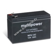 multipower MP8-12C 12V 8Ah Batterie au plomb