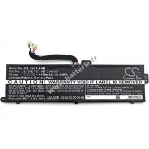 Batterie pour ordinateur portable Lenovo Chromebook 11.6 / type L15M2PB0