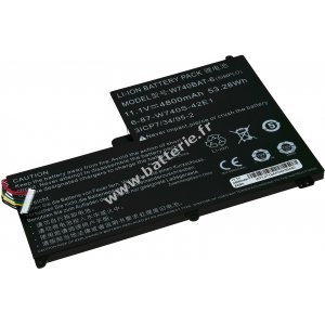 Batterie pour ordinateur portable Clevo srie W740 / type W740BAT-6