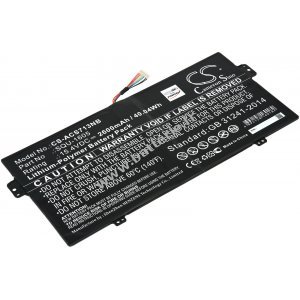 Batterie pour ordinateur portable Acer Swift 7 SF713-51-M8MF, Spin 7 SP714-51-M339, Type SQU-1605 a.o.