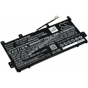 Batterie adapte  l'ordinateur portable Asus Chromebook C423NA-EB0048, Chromebook C523NA-DH02, Type C21N1808 a.o.