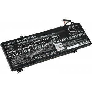 Batterie adapte  l'ordinateur portable Dell Alienware M15 2018, G5 15 5590, G7 15 7590, batterie de type XRGXX et autres.