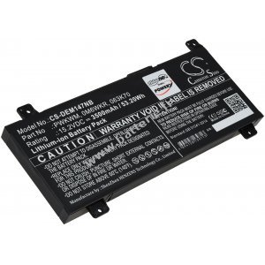 Batterie adapte  l'ordinateur portable Dell Inspiron 14 7466, Inspiron 14 7477, Type 0M6WKR