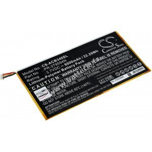 Pile adapte  la tablette Acer Iconia One 10 B3-A40, Type PR-279594N(1ICP3/95/94-2) e.a.