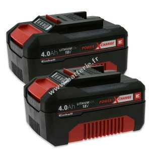 2x Einhell batteries systme X-Change Li-Ion