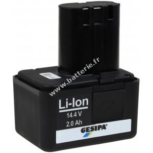 Gesipa Li-Ion batterie  changement rapide pour les outils de rivetage AccuBird, PowerBird, Firebird 14,4V 1,3Ah