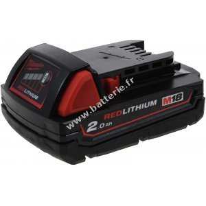 Batterie pour Milwaukee Type M18 B2 / 4932430062 Original