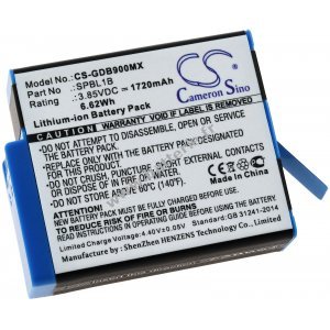 Batterie adapte  Actioncam GoPro Hero 9, AHDBT -901, Type SPBL1B