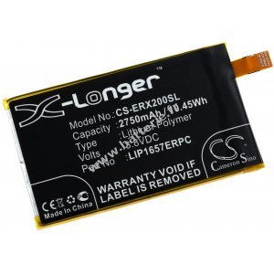 Batterie adapte au tlphone mobile, smartphone Sony Xperia XZ2 Compact, H8324, type LIP1657ERPC a.o.