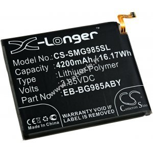 Batterie adapte au smartphone, tlphone mobile Samsung Galaxy S20 Plus, SM-G985F, type EB-BG985ABY a.o.