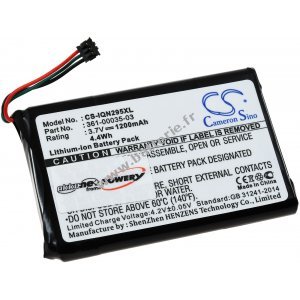 Batterie pour la navigation GPS Garmin nvi 2495 LMT / 2595 LMT / 2585TV / 2545 LMT / Type 361-00035-03 et autres