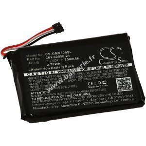 Batterie adapte pour GPS Navigation Garmin DriveLuxe 50 / Type 361-00056-21 et autres