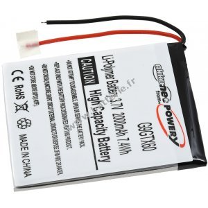 Batterie adapte  GP S, Navigation NavGear GTX-60, RSX-60, Type A505068G a.o.