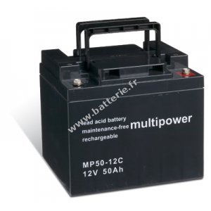 Batterie plomb-acide  (multipower)  dcharge profonde pour chaise roulante lectrique Bischoff & Bischoff Orbis