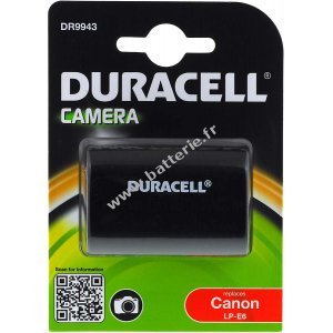 Batterie Duracell DR9943 pour Canon type LP-E6