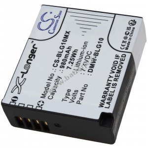 Batterie pour Panasonic DMC-GF16/ type DMW-BLG10