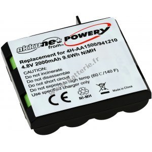 Stimulateur musculaire Batterie pour Compex Fit 3.0 / MI-Fitness / type 4H-AA1500