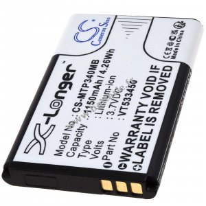 Batterie adapte au babyphone Motorola Ease 34, 35, 44, type VT533450