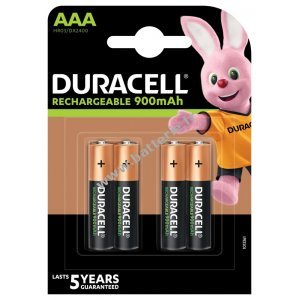 Duracell Recharge Duralock Ultra AAA Micro HR3 HR03 Batterie 900mAh 4 pack blister