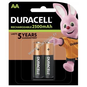 Duracell Duralock Recharge Ultra Mignon AA HR6 LR6 LR06 MN1500 4906 Pile rechargeable, 2 paquets blister