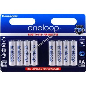 Panasonic eneloop Batterie AA - Blister de 8 / Type BK-3MCCE