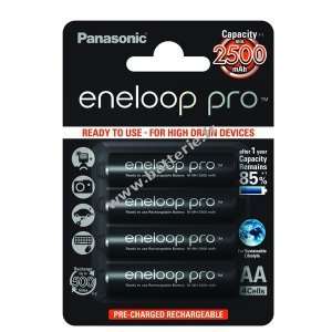 Panasonic eneloop Pro BK-3HCDE/4BE 2500mAh Blister de 4