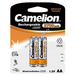 Camelion Pile mignon AA HR6 2700mAh NiMH 2er Blister