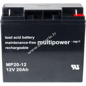 Batterie plomb-acide  (multipower) pour USV APC Smart-UPS SUA1500I 20Ah (remplace galement 18Ah)