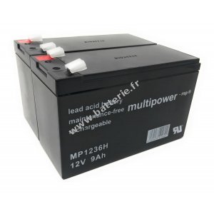 Batterie au plomb MP1236H pour UPS APC Smart-UPS 750 9Ah 12V (remplace galement 7,2Ah/7Ah)