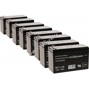 Batterie de rechange (multipower) pour UPS APC Smart-UPS XL 3000 RM 3U / type RBC12 et autres 12V 7Ah (remplace 7,2Ah)