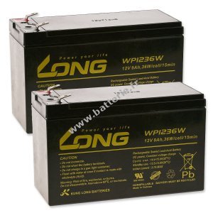 KungLong Batteries plomb-gel compatibles avec l'UPS APC RBC 48 9Ah 12V (remplace galement 7,2Ah / 7Ah)