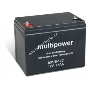 Batterie au plomb (multipower ) MPC75-12I rsistante aux cycles