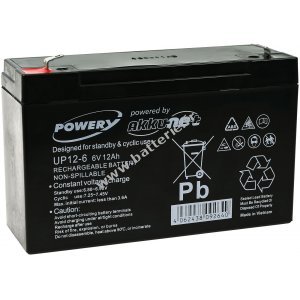 Powery Batterie plomb-gel 6V 12Ah