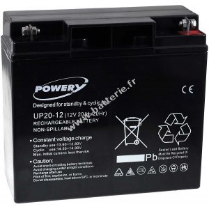 Powery Batterie plomb-gel 12V 20Ah