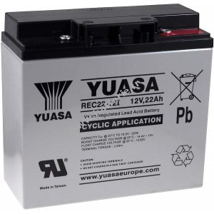 YUASA Batterie au plomb REC22-12I rsistante aux cycles