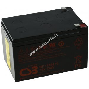 CSB Batterie de secours au plomb GP 12120 F2 12V 12Ah