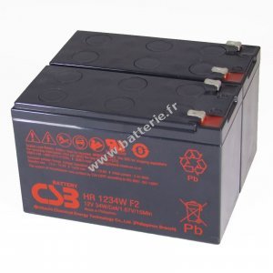 CSB Batteries plomb-acide adaptes  l'onduleur APC arrire RS BR1500i / Smart UPS SC1000i (RBC 33) 12V 9Ah