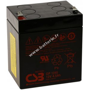 CSB Batterie de secours au plomb GP1245 F2 12V 4,5Ah