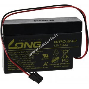 KungLong Batterie au plomb WP0.8-12H Fiche Molex pour volets de maison et d'habitation