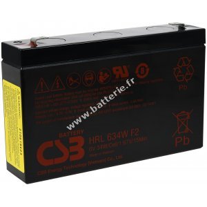 CSB Batterie au plomb haute intensit HRL 634W 6V 8,2Ah