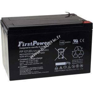 FirstPower Batterie plomb-gel FP12120 12Ah 12V VdS