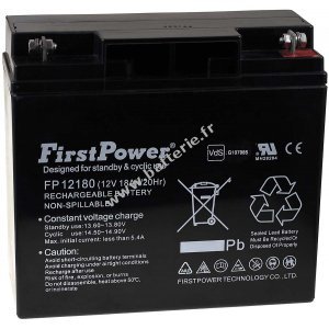 FirstPower Batterie plomb-gel FP12180 12V 18Ah VdS