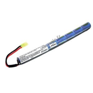 Batterie pour armes soft air 9,6V-1500mAh (8 cellules en ligne)