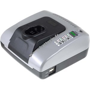 Powery Chargeur de batterie pour Wrth et Bosch -O-Pack 7,2V-36V avec USB