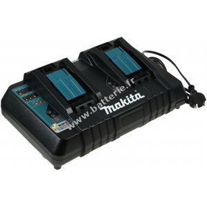 Chargeur Makita double type DC18RD pour batteries bloc 9,6V-14,4V NiMH / 14,4V-18V Li-Ion